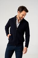 Foto de Jersey Chaquetilla de punto con apertura de cremallera en azul marino 