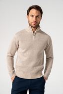 Foto de Jersey cuello cremallera beige