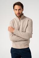 Foto de Jersey cuello cremallera beige