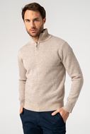 Foto de Jersey cuello cremallera beige