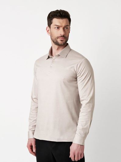 Foto de Polo Kent Essential manga larga piqué tostado