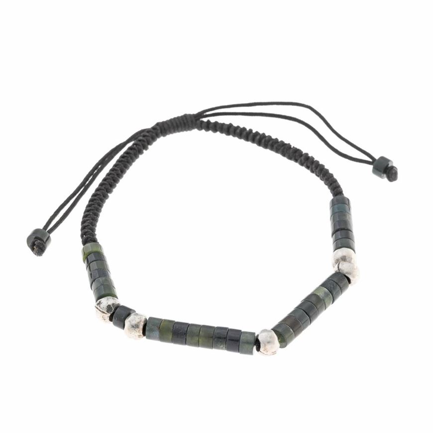 Foto de Pulsera plata rodio bolitas en rodio discos