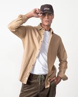 Foto de Camisa Sport Relaxed Fit Camel en Tejido de Plana Tintado Etiem