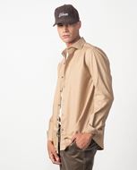 Foto de Camisa Sport Relaxed Fit Camel en Tejido de Plana Tintado Etiem