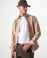 Foto de Camisa Sport Relaxed Fit Camel en Tejido de Plana Tintado Etiem