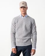 Picture of Jersey de punto rústico en manga raglan y cuello redondo color gris/arena