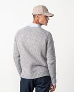 Picture of Jersey de punto rústico en manga raglan y cuello redondo color gris/arena