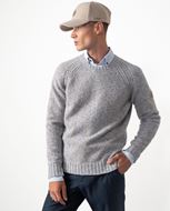 Picture of Jersey de punto rústico en manga raglan y cuello redondo color gris/arena