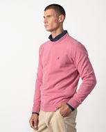 Foto de Jersey de cuello redondo combinado con pequeños canalés color rosa