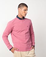 Foto de Jersey de cuello redondo combinado con pequeños canalés color rosa