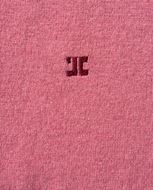 Foto de Jersey de cuello redondo combinado con pequeños canalés color rosa