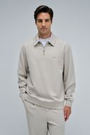 Foto de Sudadera con media cremallera beige