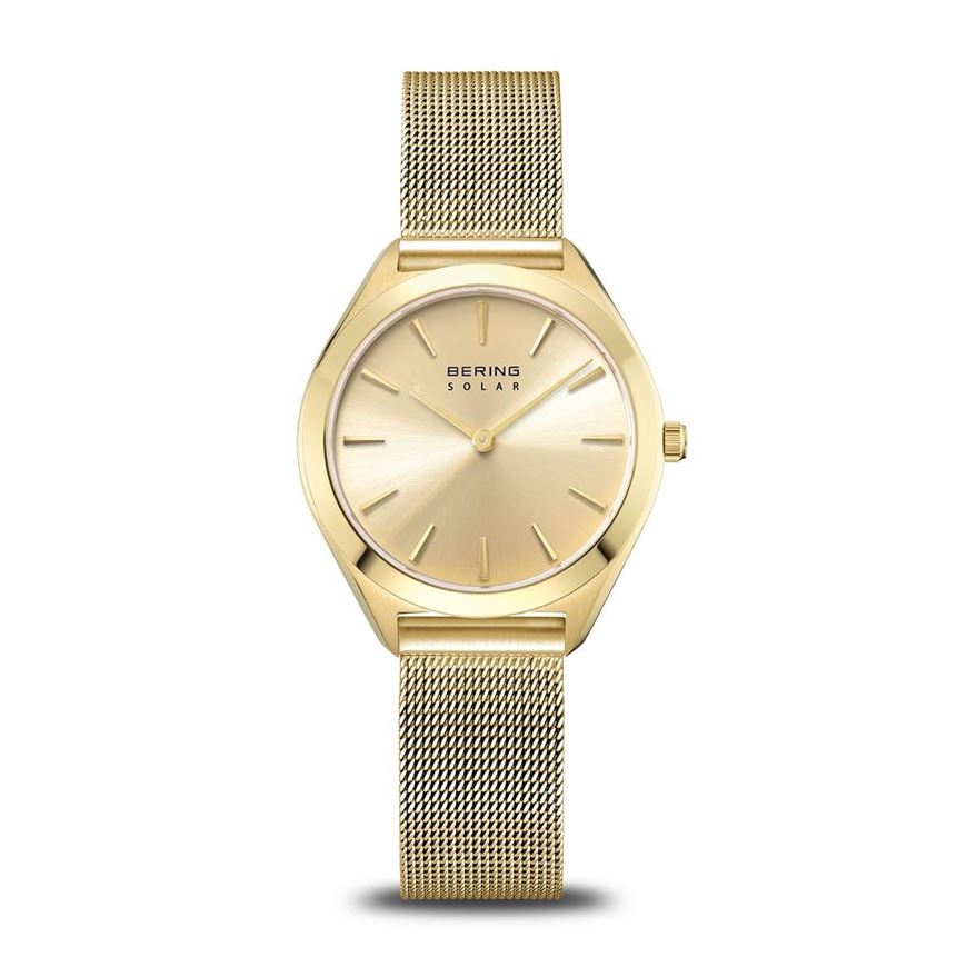 Foto de Reloj Bering Solar acero inoxidable dorado 31mm