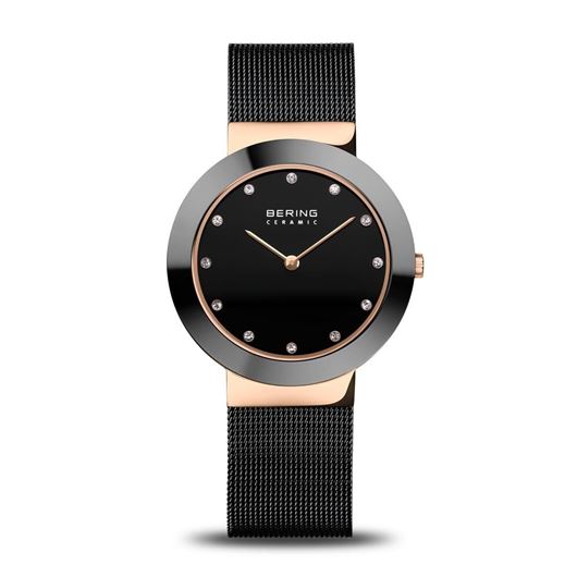 Foto de Reloj Bering mujer malla negra y esfera bicolor 34mm