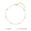Foto de Pulsera plata baño oro corazones