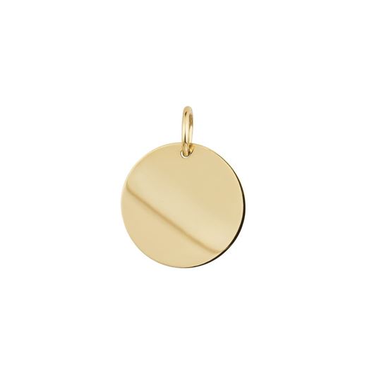 Foto de Colgante Medallita lisa en oro amarillo 18kt 11mm