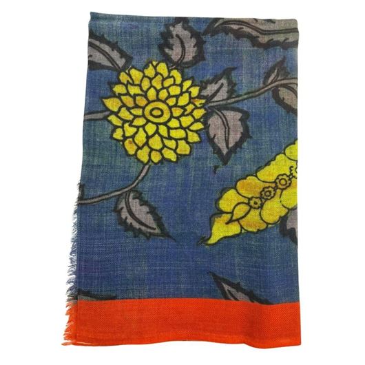 Picture of Foulard de lana 100 % estampado flor multicolor 70x200cm