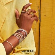 Foto de Pulsera Blink plata chapado dorado circonitas brillantes paraiba 15+3cm