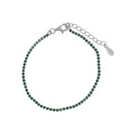 Foto de Pulsera Blink plata rodio riviere circonitas verde