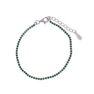 Foto de Pulsera Blink plata rodio riviere circonitas verde