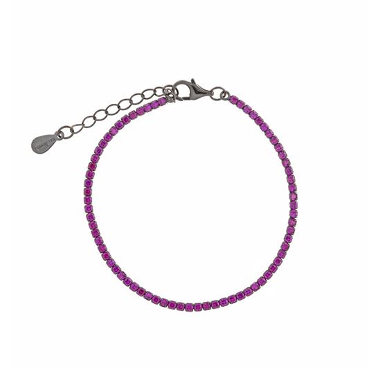 Mostrar los datos de Pulsera Blink de plata baño rutenio con circonitas rubi Foto de Pulsera Blink de plata baño rutenio con circonitas rubi