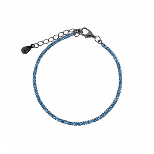 Mostrar los datos de Pulsera Blink riviere de plata rodiada con circonitas azules Foto de Pulsera Blink riviere de plata rodiada con circonitas azules