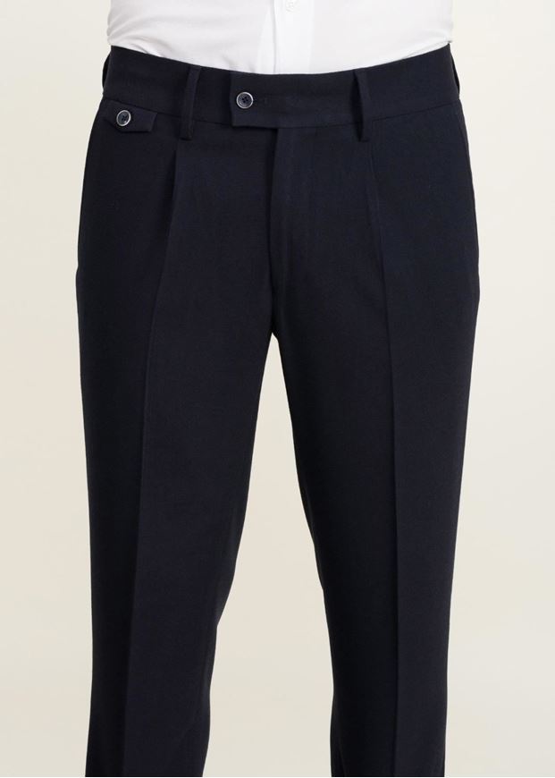 Foto de Pantalón slim confort afranelado con pinza delantera y cinturilla ancha