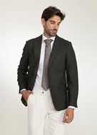 Foto de Americana regular fit verde con solapa sencilla y bolsillos inclinados