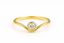 Foto de Anillo oro amarillo 18 kt en v con circonita