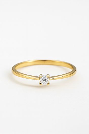 Foto de Anillo oro amarillo 18 kt con circonita