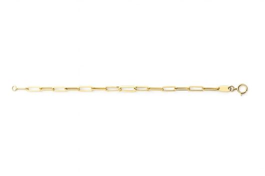 Foto de Pulsera oro amarillo 18 kt eslabones rectangulares disminución