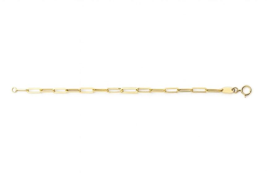 Foto de Pulsera oro amarillo 18 kt eslabones rectangulares disminución