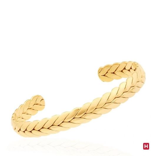 Mostrar los datos de Caña trenzada de acero dorado Foto de Caña trenzada de acero dorado