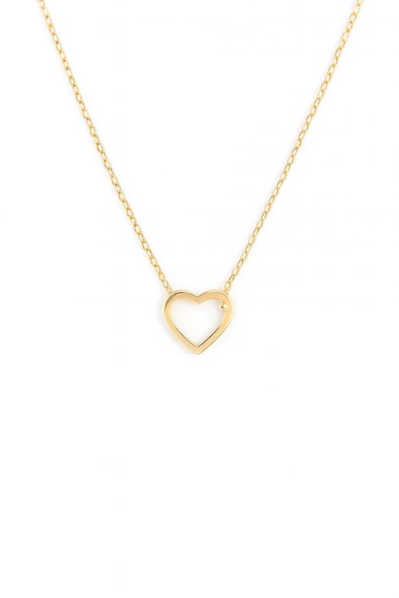 Foto de Gargantilla corazón en oro amarillo 18 kt con circonita