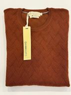 Foto de Jersey rombos mezcla de lana color teja