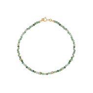 Foto de Pulsera Chic cuentas esmeraldas en oro amarillo 18kt 18cm