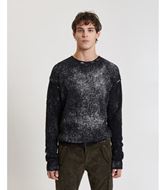 Foto de Jersey cuello redondo con efecto desgastado Black