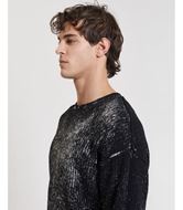 Foto de Jersey cuello redondo con efecto desgastado Black