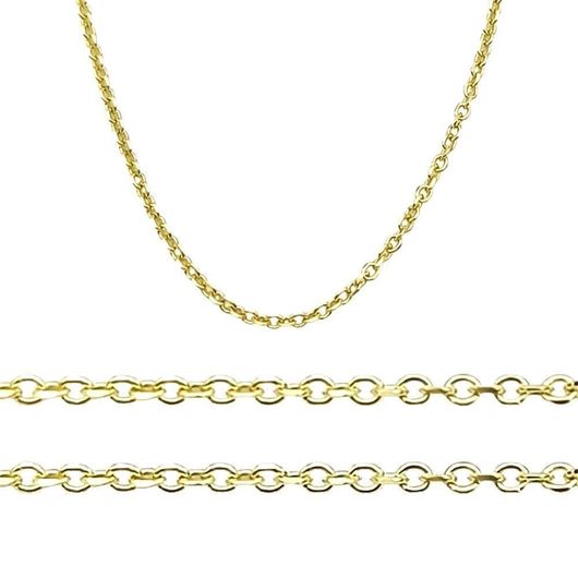Foto de Cadena de oro amarillo 18kt eslabón forzado redondo, grosor 1,80mm, longitud 40cm