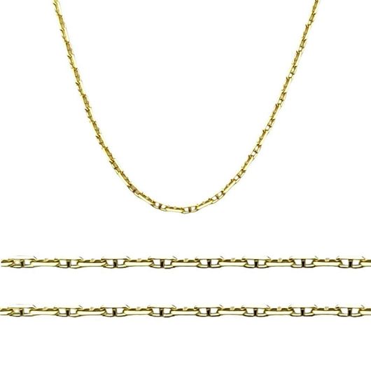 Foto de Cadena de oro amarillo 18kt eslabón travesino, grosor 0,40mm, longitud 45cm