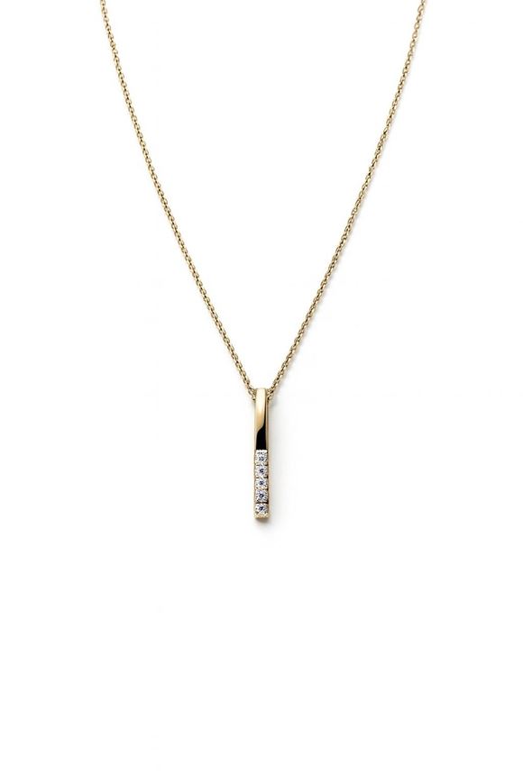 Foto de Gargantilla oro amarillo 18kt y 4 brillantes 0,02ct