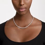 Foto de Collar Matrix Tennis, Talla redonda, Blanco, Baño de rodio, M