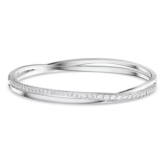 Foto de Brazalete Hyperbola, Talla redonda, Blanco, Baño de rodio, L