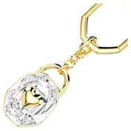 Foto de Llavero, Talla ovalada, Blanco, Baño tono oro