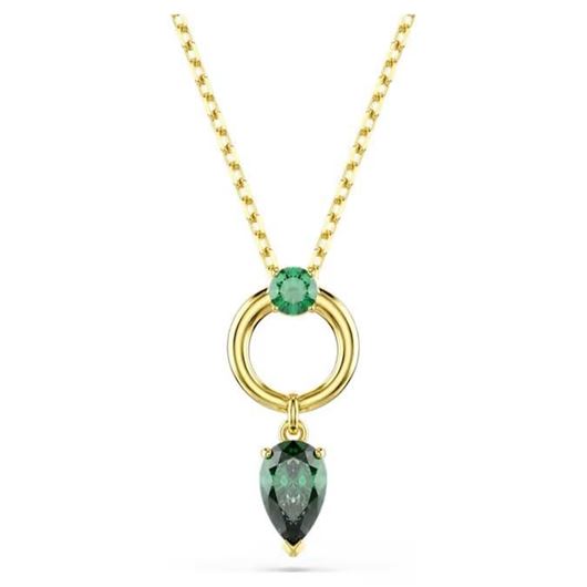 Foto de Gargantilla Mesmera, Tallas mixtas, Verde, Baño tono oro