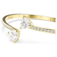 Foto de Brazalete Mesmera Corazón, Blanco, Baño tono oro