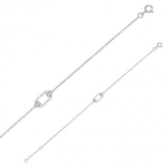 Foto de Pulsera plata con barrita circonitas