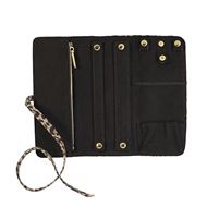 Foto de Estuche enrollable para joyas con estampado de leopardo y revestimiento sintético tipo terciopelo