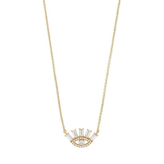 Foto de Collar Ojo baño oro con criconitas