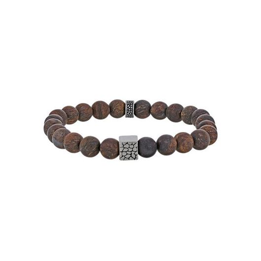 Foto de Pulsera de acero con Bronzite